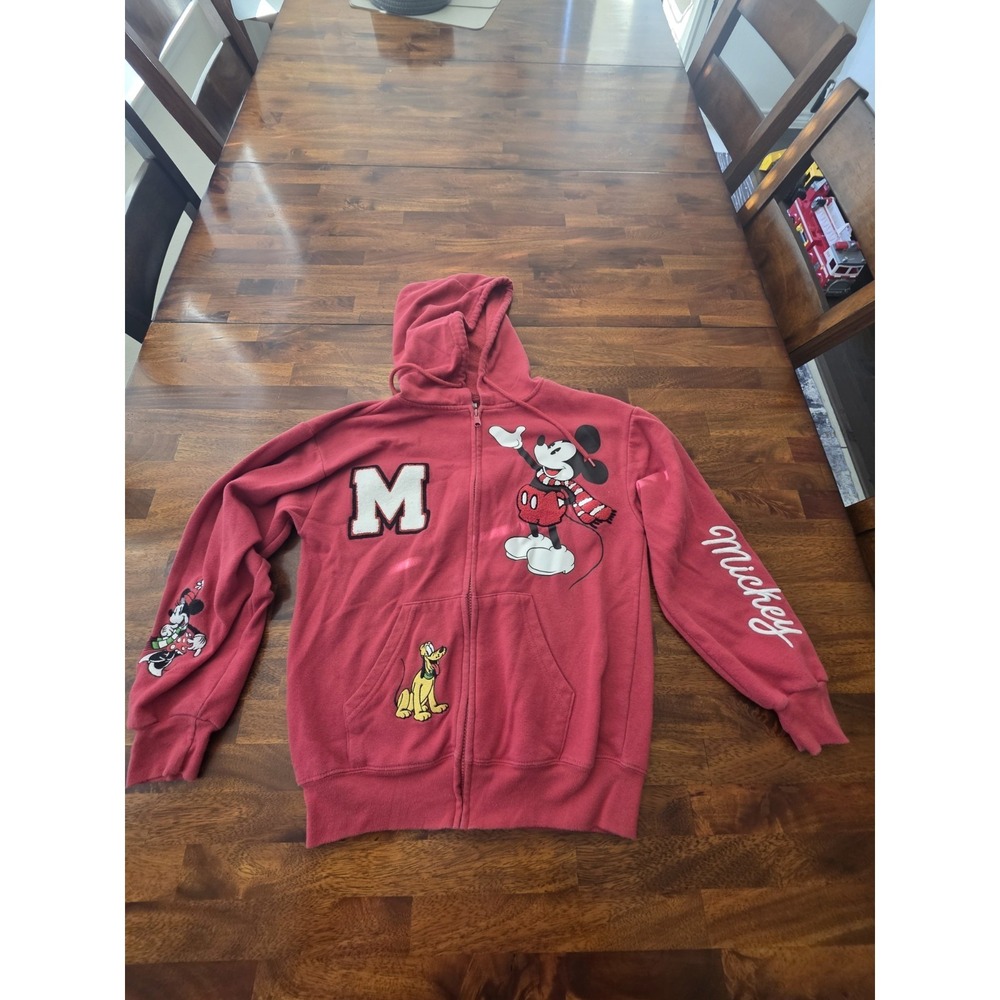 Disney Mickey Mouse Zip Hoodie Mickey And Friends‎ Minnie Pluto Women's XS Sku93